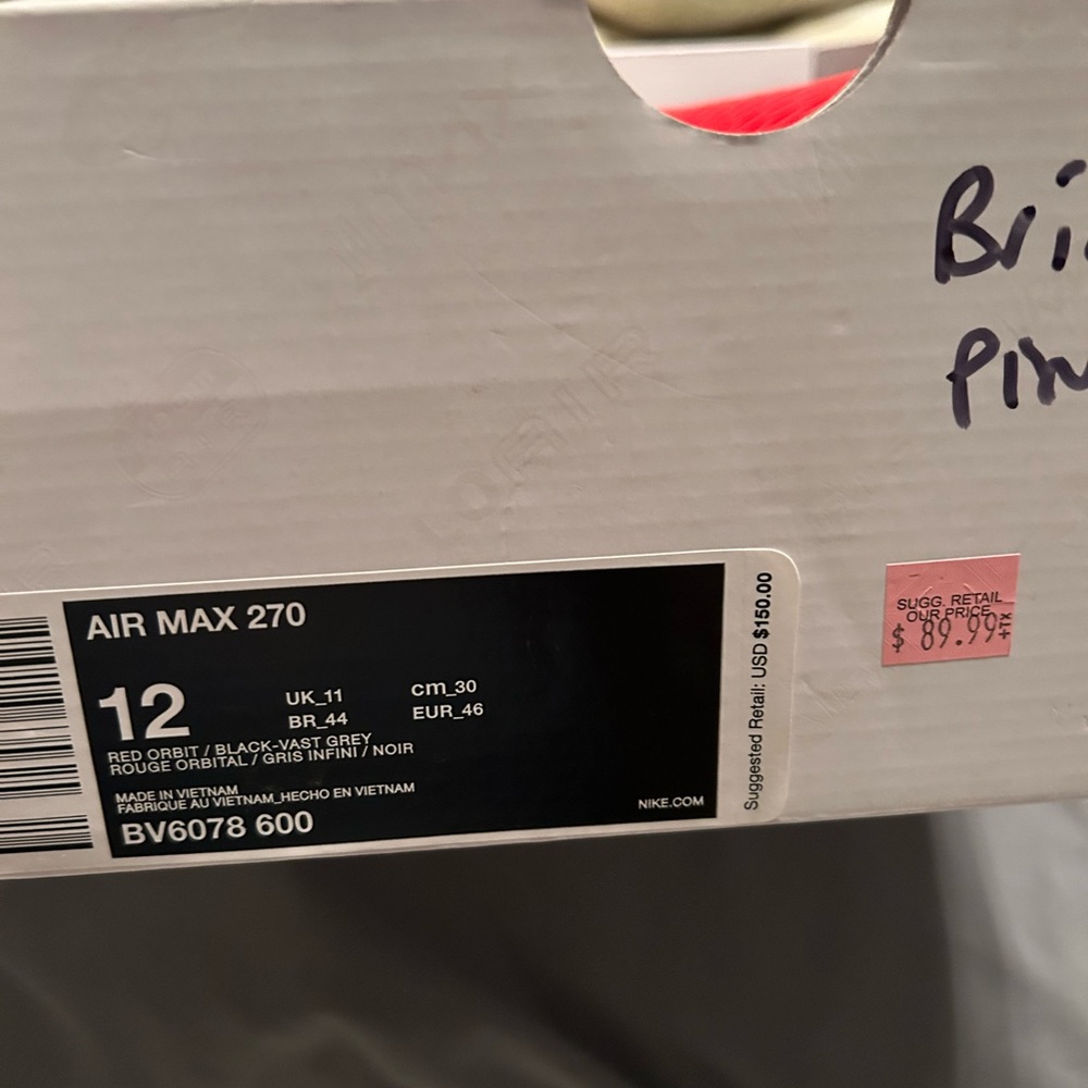 Air Max 270 Men’s sneakers Never Worn